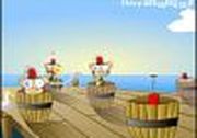 Play Shoot Monkeys in Barrels Game