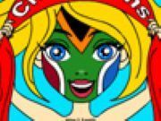 Soccer Fan Girl Coloring Game - Online Free Game