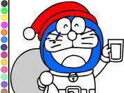 Doraemon Coloring Santa Claus
