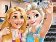 Elsa and Rapunzel Selfie Time