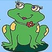 Happy frog coloring