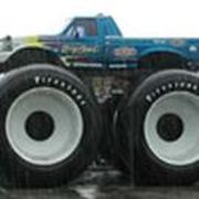 Blue monster truck