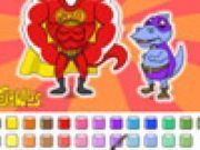 Color Superhero Dinosaurs