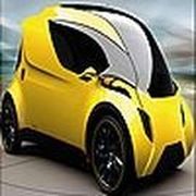Concept yellow car puzzle