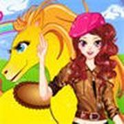 Cool Girl and Horse