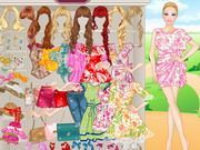 Floral Girl Barbie Dress Up