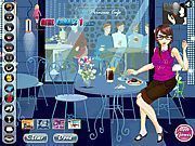 Girl in Coffee Shop Dress Up