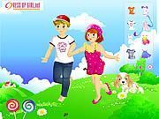 Kids Couple on Field