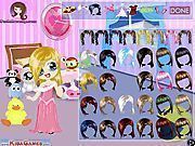 Little Girl in Toy Room Dress Up