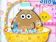 Pou Takes A Shower