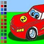 Racing car coloring