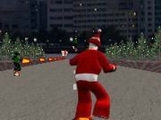 Skateboarding Santa