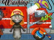 Talking Tom Firetruck Washing