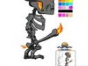 TAOFEWA Fire Skeleton Chibi Coloring Game (Stance01)