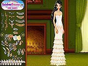 White And Gold Gowns Dress Up